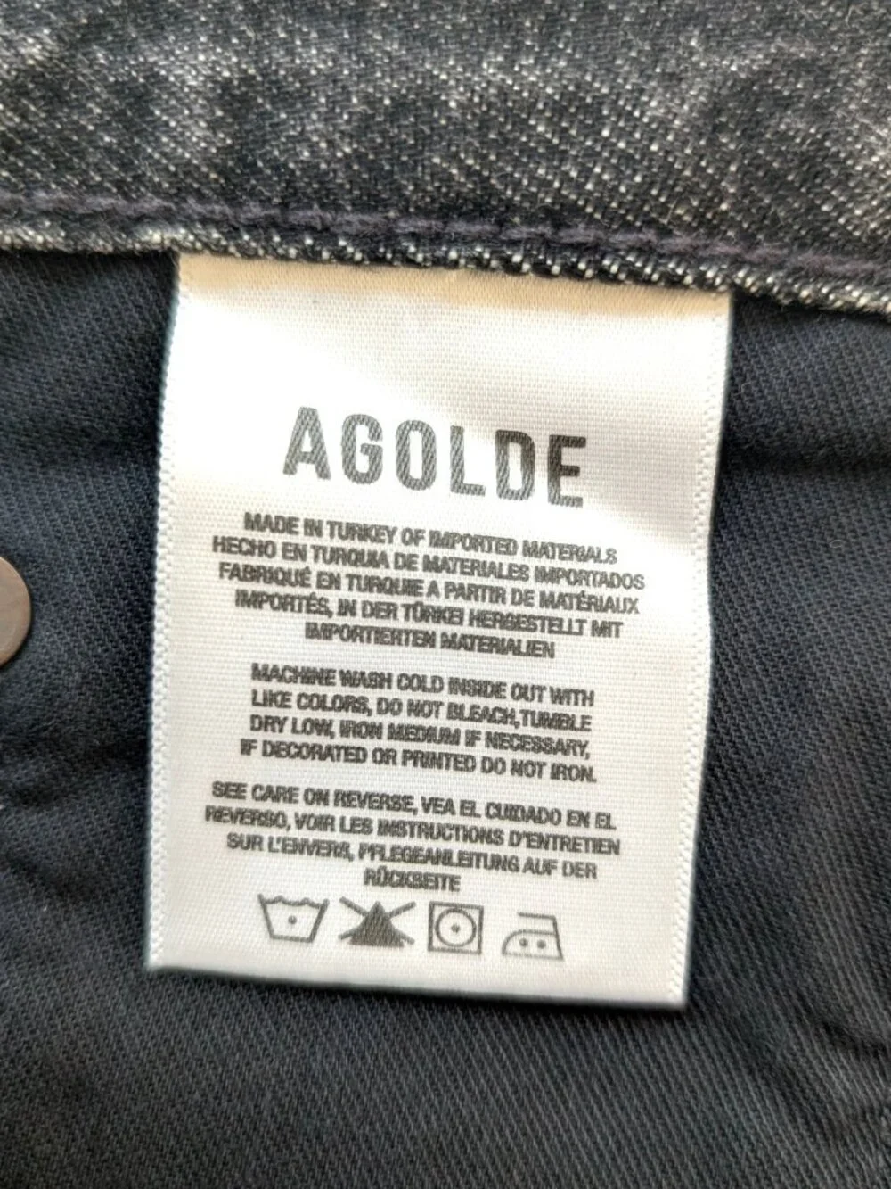 AGOLDE Alek Mini Skirt Women’s Tagged 29 / US 8 Ditch Black Denim NWT $168